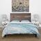 Designart 'Blue Silver Spring I' Farmhouse Bedding Set - Duvet Cover & Shams